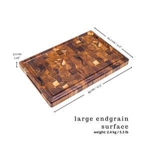 Tabla de cortar de madera, juego de tabla de cortar de cocina duradera para picar carne, verduras, frutas, queso, tabla de cortar de Bambú - Product Image 5