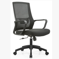 Chaise de bureau ergonomique en maille à dossier moyen pour personnel, chaise pivotante de haute qualité pour bureau, salle de réunion, chaise de visiteur, chaise de bureau