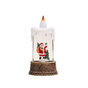 Squisita Lanterna Natalizia a Sfera di Neve con Candela LED Tremolante, Luce Calda a Batteria, Decorazione Festiva per la Casa in Plastica - Product Image 5