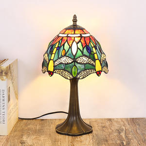 <b>Rustic</b> Countryside Colored Glass Dragonfly <b>Table</b> Lamps Creative Artistic <b>Bedside</b> <b>Tables</b> for Bedrooms and Offices - Product Image 2