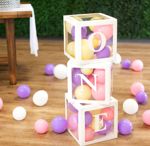 Rigida pieghevole in lamina d'oro palloncino scatola di carta trasparente finestra vantaggio UV campione gratuito di favore trasparente Baby Shower Shipping - Product Image 2