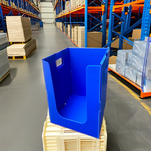 Bacs de rangement en plastique PP ondulé recyclables et empilables pour usage industriel avec logo personnalisé, modèle LB-bins de LOBIS pour sous-vêtements et chaussettes - Product Image 3