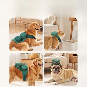 Dumansız <span class=keywords><strong>Pet</strong></span> yakı çantası köpek kedi taşınabilir yakı kiti <span class=keywords><strong>Pet</strong></span> Shop fizyoterapi bez kollu enstrüman 2-hole arka kapak - Product Image 2