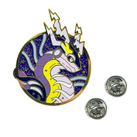 Insignia de Pokémon de Anime Clásico Japonés, Metal Galvanizado, Impresión por Grabado, Pintura al Horno, Mundo Alienígena, Monstruo, Sprite, Dibujos Animados