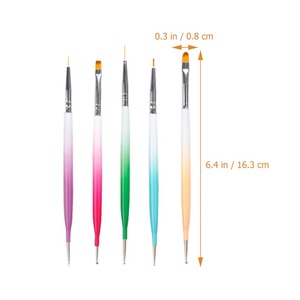 Professional Nail Art <b>Brush</b> Pen Set Double Head Dotting Tools for Beautiful Nail Designs Easy Operation Safe Material Salon - Product Image 6