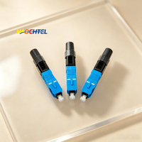 Conector Rápido de Fibra Óptica HC01 c SX SC UPC de 55 mm, Monomodo, para Montaje en Campo, Sin Fusión, FTTH FTTA, para ODN