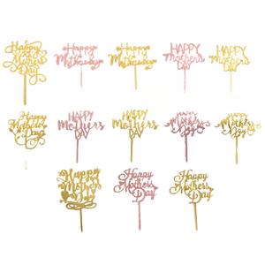 Suministros <span class=keywords><strong>de</strong></span> decoración para tartas <span class=keywords><strong>de</strong></span> acrílico reutilizables y encantadores, con diseño <span class=keywords><strong>de</strong></span> tarjeta <span class=keywords><strong>de</strong></span> felicitación para el Día <span class=keywords><strong>de</strong></span> la Madre, estilo <span class=keywords><strong>inglés</strong></span>, para el mercado internacional. - Product Image 1