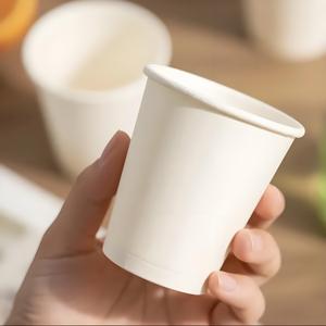 Customizable Single-wall White Disposable Paper Cups 8oz 12oz 16oz 20oz 22oz Sizes Recyclable