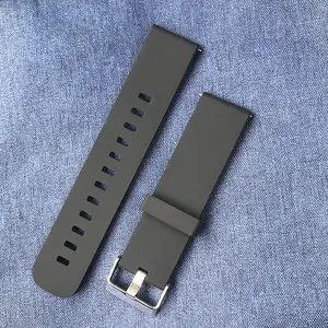 Tali jam tangan pabrik 20 22mm, karet silikon pengganti resin untuk Apple Samsung