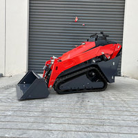Mini Skid Steer Loader Kompak, Kendaraan Skid Steer Beroda Kecil, Kontrol Penggerak Responsif, Daya Gali Kuat, Mini Skid Steer Loader