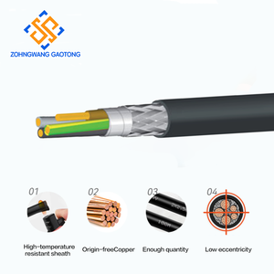 Câble VFD 2XSLCY 4x25 mm² 1000V, câble de servomoteur blindé avec double écran pour machines CNC, automatisation industrielle - Product Image 3