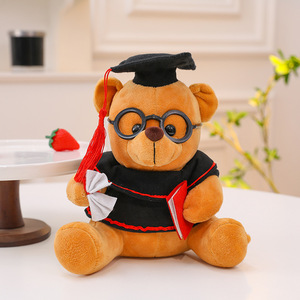 Orsetto di peluche classico all'ingrosso per la laurea 2026, <span class=keywords><strong>con</strong></span> <span class=keywords><strong>occhiali</strong></span>, ideale come regalo di laurea - Product Image 1