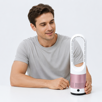 Ventilateur portable sans pales 56 cm, ventilateur électrique, ventilateur tour sans pales avec télécommande, minuterie 9h