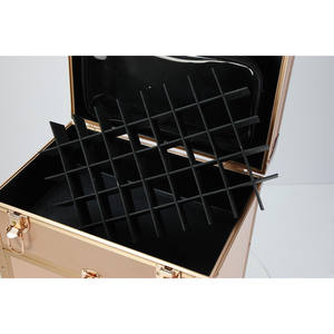 المتداول القطار حالة المحمولة مواد تجميل احترافية ماكياج حالة السفر الألومنيوم الفنانين والمجوهرات تخزين حالة مستحضرات التجميل - Product Image 5