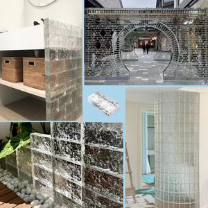 Brique de verre massif de haute qualité, multicolore, transparente, effet cristal, pour mur rideau industriel, chambre et salon - Product Image 4