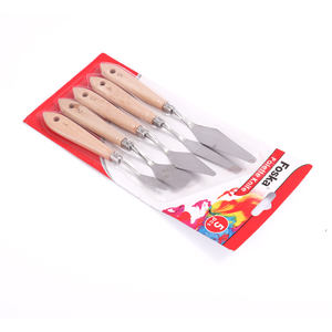 Cuchillo para mezclar colores FOSKA con mango de madera cómodo de agarrar y hojas de acero inoxidable resistentes a la corrosión para pintura - Product Image 6