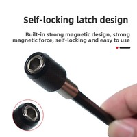 Tige d'extension personnalisée en acier à poignée hexagonale à dégagement rapide et autobloquante pour embouts de tournevis, connectant perceuse électrique