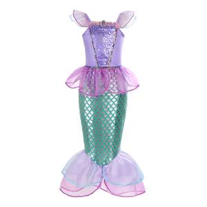 Vestido de princesa para niña, disfraz de <span class=keywords><strong>sirenita</strong></span>, vestido <span class=keywords><strong>Ariel</strong></span> para niña, ropa de fiesta de cumpleaños de Halloween para niños de 3 a 10 años - Product Image 3