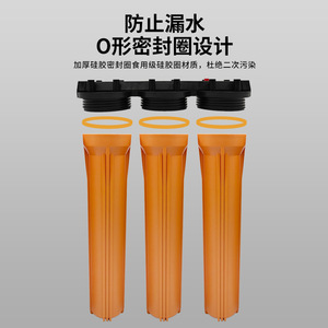 Carcasa de filtro de triple ósmosis inversa de 20 pulgadas para purificadores de agua de toda la casa, prefiltros comerciales e industriales de alto flujo - Product Image 3