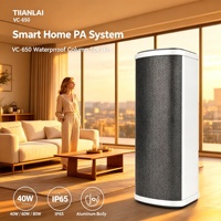 Speaker Kolom PA Outdoor HK 20W-80W IP65 Tahan Air 100V Dua Arah untuk Pemasangan di Dinding, Cocok untuk Sekolah, Taman, dan Pengumuman Publik