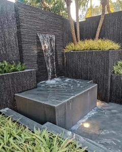 Décoration murale intérieure et extérieure de la maison décoration murale alternative en pierre 3d placage de pierre artificielle noire flexible - Product Image 3