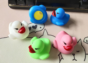 Customized Cute Swimming Water <b>Bath</b> Toys Squeaky Colorful Flashing Night Silicone Sensor Mini <b>Light</b> Led Rubber Duck - Product Image 3