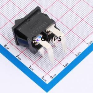 A8L-21-13N2 Rocker Switch Switch ( Pin Style: PC Pin )( Rocker Color: Black )( Rated Current: 10A ) - Product Image 2