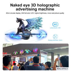 Proyektor Hologram 3D 42cm, kipas tampilan iklan animasi LED kartu SD cocok untuk peralatan baru pesta luar ruangan dalam ruangan - Product Image 4