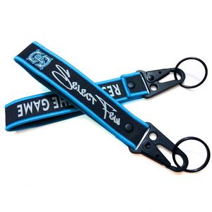 Wholesale <b>Customized</b> Luggage Carabiner <b>Key</b> Tag Label Embroidery Keyring Flight for Logo Woven Keychains Lanyard - Product Image 3