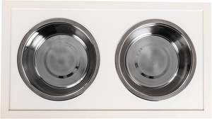 Diner pour animaux de compagnie avec rangement-Blanc antique, grand - Product Image 6