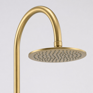 Colonne <span class=keywords><strong>de</strong></span> <span class=keywords><strong>douche</strong></span> coulissante en or brossé PVD anti-traces <span class=keywords><strong>de</strong></span> doigts, avec douchette à main multi-modes et pommeau <span class=keywords><strong>de</strong></span> <span class=keywords><strong>douche</strong></span> pluie rond à bras courbé - Product Image 2