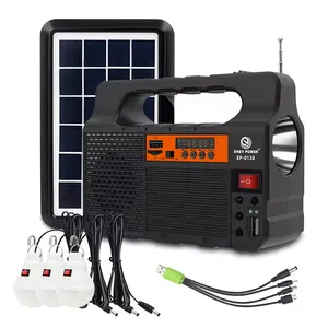 Mini solar lighting system kit Radio Lighting Generator Home Portable Solar Power Energy System