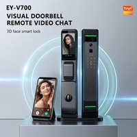 Cerradura Inteligente para Puerta con Reconocimiento Facial, Totalmente Automática, Aplicación TTlock, Huella Dactilar, Contraseña, Tarjeta RFID, Anti-Robo, Aluminio