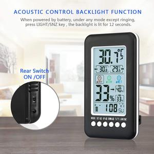 Đa Chức Năng 3 Nhóm Báo Thức Bảng Đồng Hồ Báo Thức Với Ajustable Độ Sáng Điều Khiển Bằng Giọng Nói Trong Nhà Kỹ Thuật Số Độ Kế Nhiệt Độ - Product Image 5