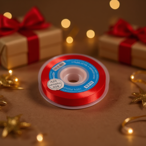 Nastro di Raso Rosso 1.0Cm 25Y D-04 - Product Image 2