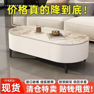 Table basse ovale moderne avec plateau en marbre gris, meuble de salon au design minimaliste, idéale pour les petits appartements - Product Image 5