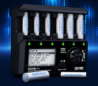 Cargador de Baterías SKYRC NC2500 Pro NiMH NiCd QC3.0 para Baterías Recargables AA AAA, Cargador Rápido 3 en 1 con Pantalla LCD Inteligente Universal