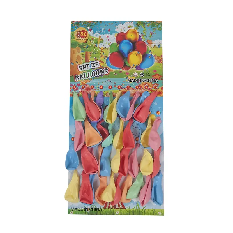 Прямая цена с завода, Разноцветные бумажные открытки размером 10 дюймов, 2,2 г, для вечеринки, макароны, разноцветные радужные воздушные шары