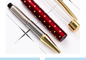 Heart Gold Foil Pattern Metal Ballpoint <b>Pen</b> Rose Gold Trim Elegant Decorative <b>Pen</b> for Wedding Valentine Gifts Custom Logo - Product Image 4