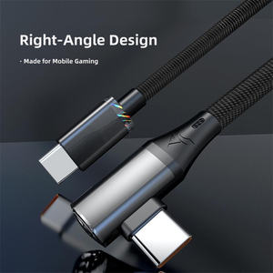 Cable USB C de 90 Grados, PD 120W 6A, Tipo C, USB C a USB C, Cable de Datos y Carga para iPhone y <span class=keywords><strong>Samsung</strong></span>, Carga Rápida - Product Image 4