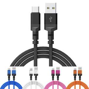 Cavo USB-C Intrecciato in Nylon di Alta Qualità per Ricarica Rapida 6A e Sincronizzazione Dati 1m 2m 120W Compatibile con Telefoni <span class=keywords><strong>Samsung</strong></span> e <span class=keywords><strong>Computer</strong></span> - Product Image 2