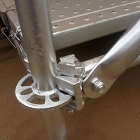 Système d'échafaudage modulaire Ringlock galvanisé à chaud, haute résistance, capacité de charge de 800 kg, base réglable