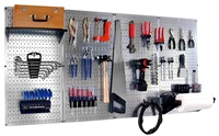 Panneau pegboard avec crochets, pour le ménage et le garage, organiseur d'outils, pegboard en métal