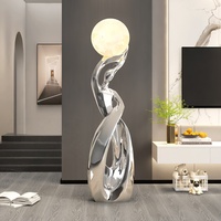 Lampe sculpturale de sol en résine Art Déco, motif femme abstraite de luxe, écologique, pour décoration de salon et meuble TV