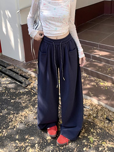 <span class=keywords><strong>Pantaloni</strong></span> Sportivi da Donna CJ-Women a Vita Alta Elastica, Larghi e Traspiranti, Stile Vintage Casual, Caldi, <span class=keywords><strong>Taglie</strong></span> <span class=keywords><strong>Forti</strong></span>, a Gamba Larga - Product Image 2
