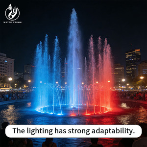 Fontaine musicale grand format en acier inoxydable Water Crown avec spectacle de lumière LED et danse de l'eau synchronisée pour parcs, places publiques et cours urbaines - Product Image 3