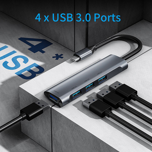 Vcom 3.0 Type C Usb Hub Aluminium Case <span class=keywords><strong>4</strong></span> Poorten Usb Splitter 5Gbps Gegevensoverdracht Voor Computer Uitbreiding - Product Image 2