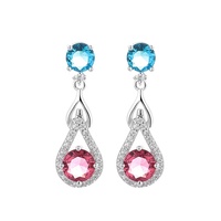925 Silver Sweet Temperament Kleine zarte Micro-Set Tropf blumen ohrringe