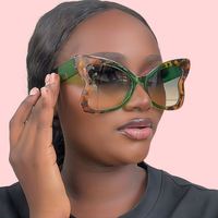 Nuevas Gafas de Sol Butterfly PC con Protección UV, Unisex, Estilo Europeo Americano, Novedosas y Modernas