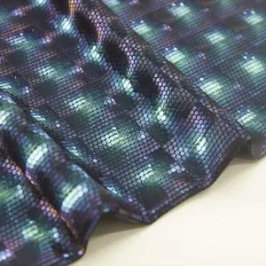 New product 100%polyester foiled shiny glitter dress fabric